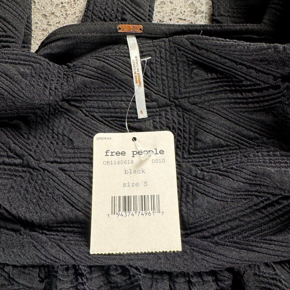 NWT Free People Black Violet Mini Dress Women's Size Small - Picture 8 of 9